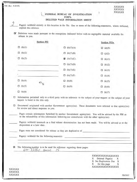 Fbi Case File Example