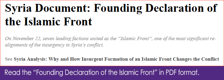 Founding Declaration of the Islamic Front